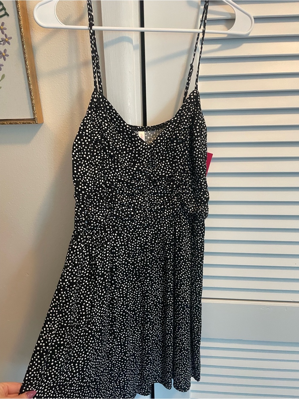 Mossimo Supply Co. Black and White Polka Dot Spaghetti Strap Dress
